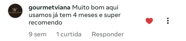 Depoimento de cliente sobre a plataforma