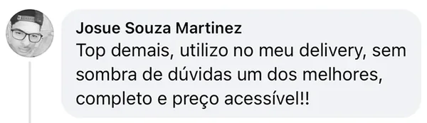 Depoimento de cliente sobre a plataforma